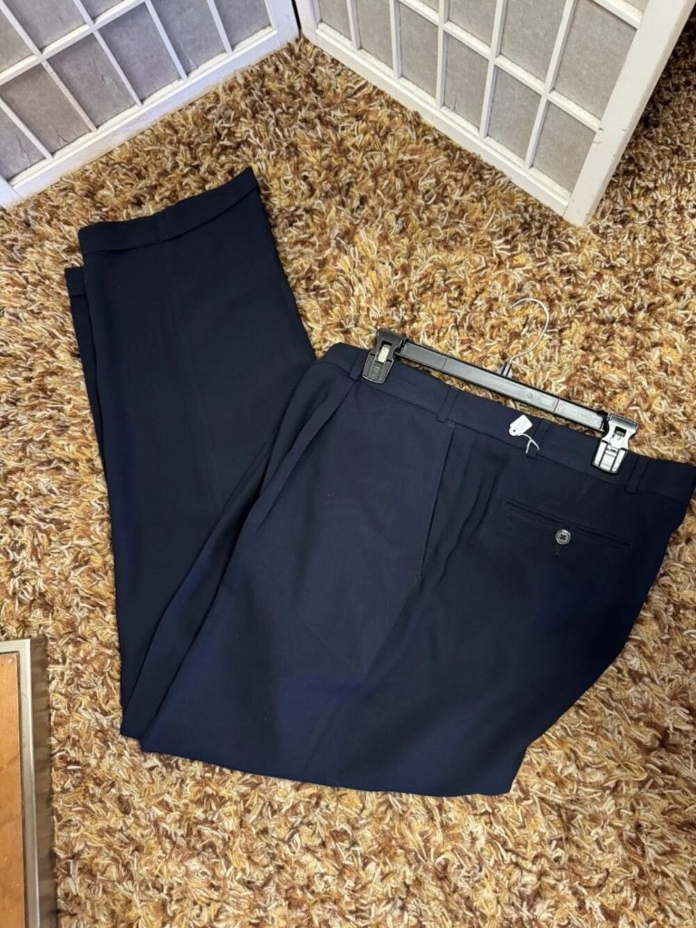 Alfani, Men’s,Dress Pants,Dark Blue,Size 44,Zipper,Pockets,Presses.!